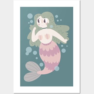 Sneaky Mermaid Posters and Art